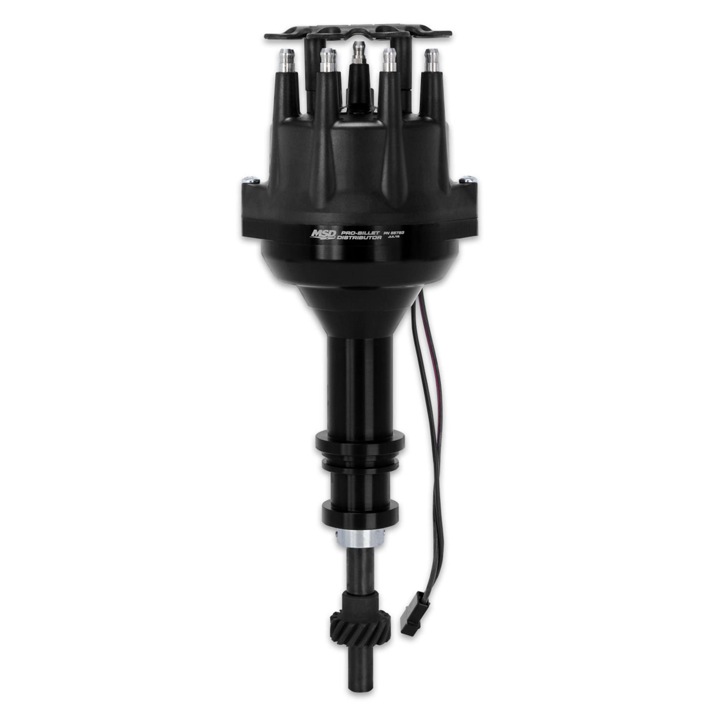 MSD Ignition 85783 Ford 351W Pro Billet Distributor - Small, Black