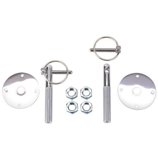 Spectre 4257 Chrome Hood Pin Torsion Clip Kit