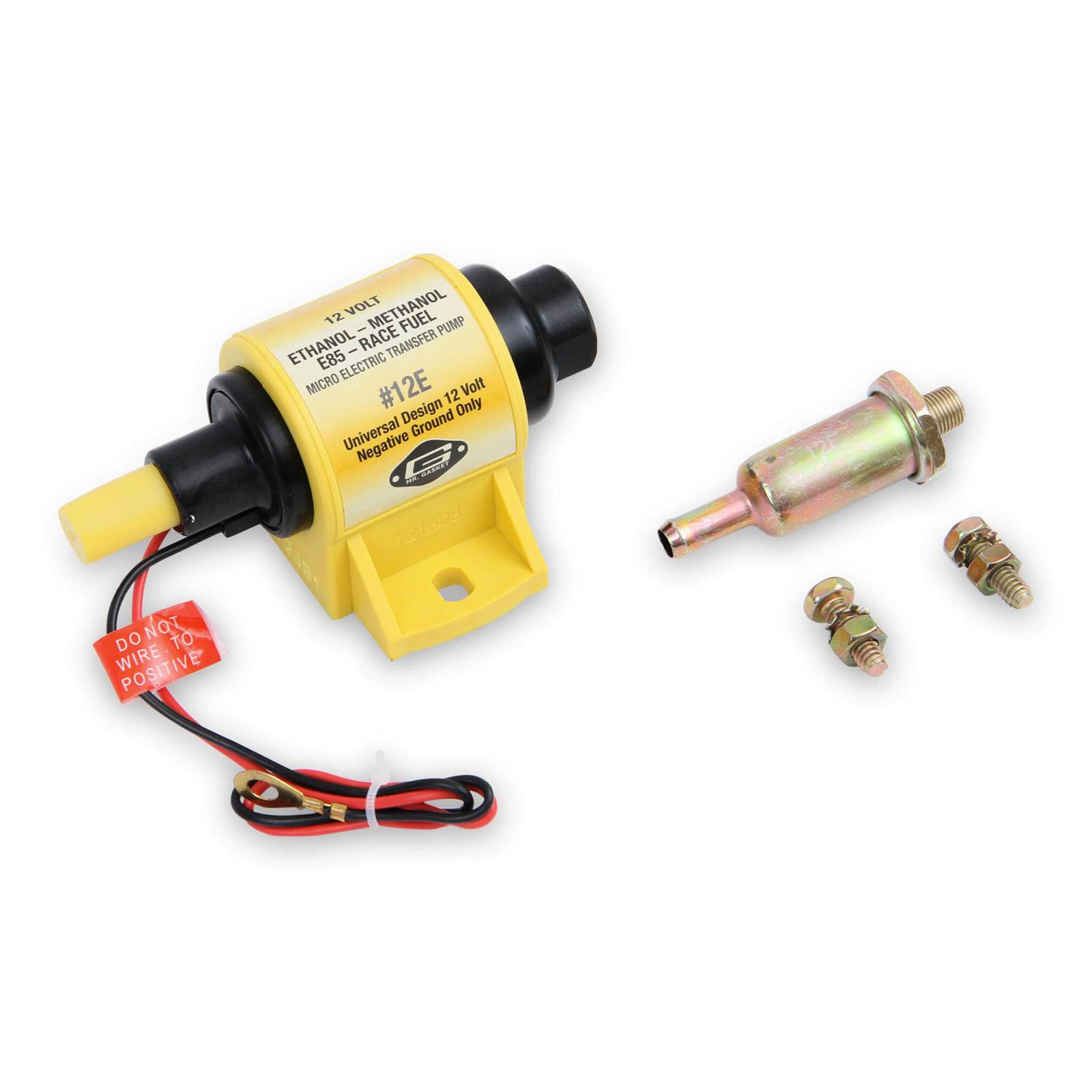 MR.E Mr Gasket 12E Micro-Electric Fuel Pump, Ethanol/Methanol, 35GPH