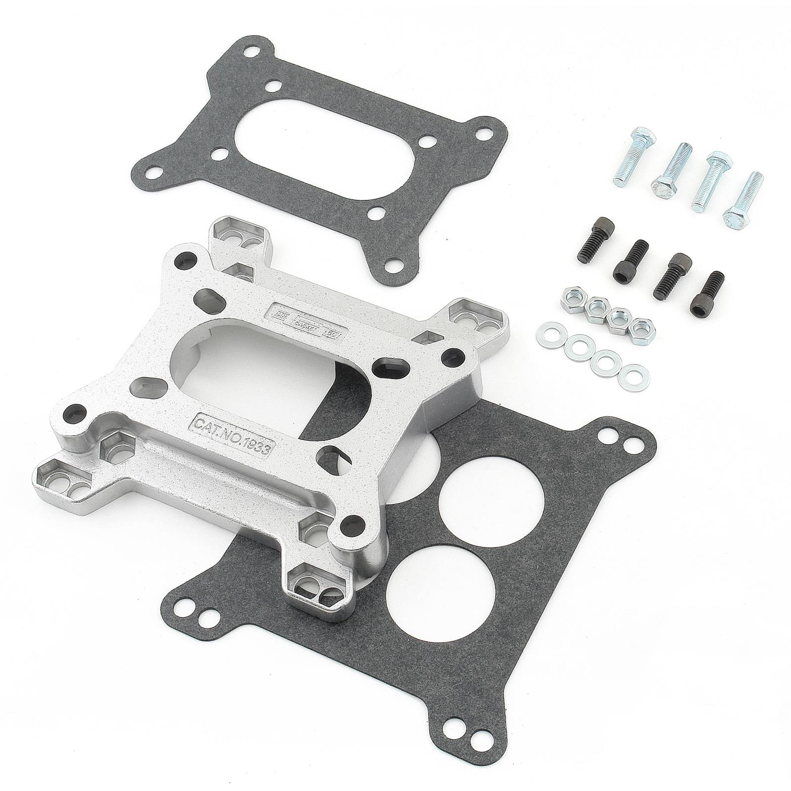 Mr Gasket 1933 Carburetor Adapter Kit, 4-Bolt, 2 Barrel to 4 Barrel