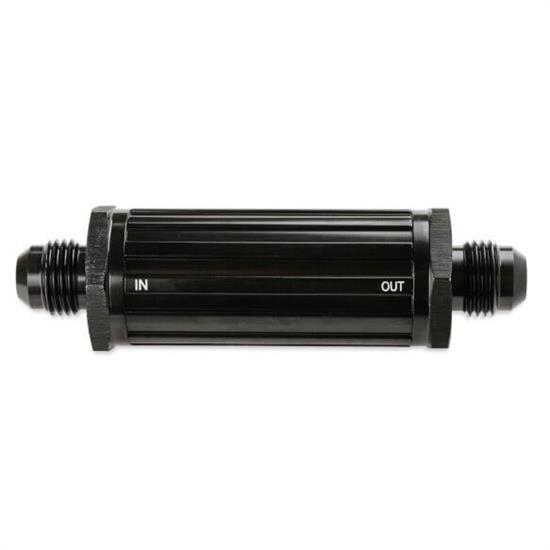 Mr Gasket 2008BL 8 AN Fuel Filter, 30 Micron, Black