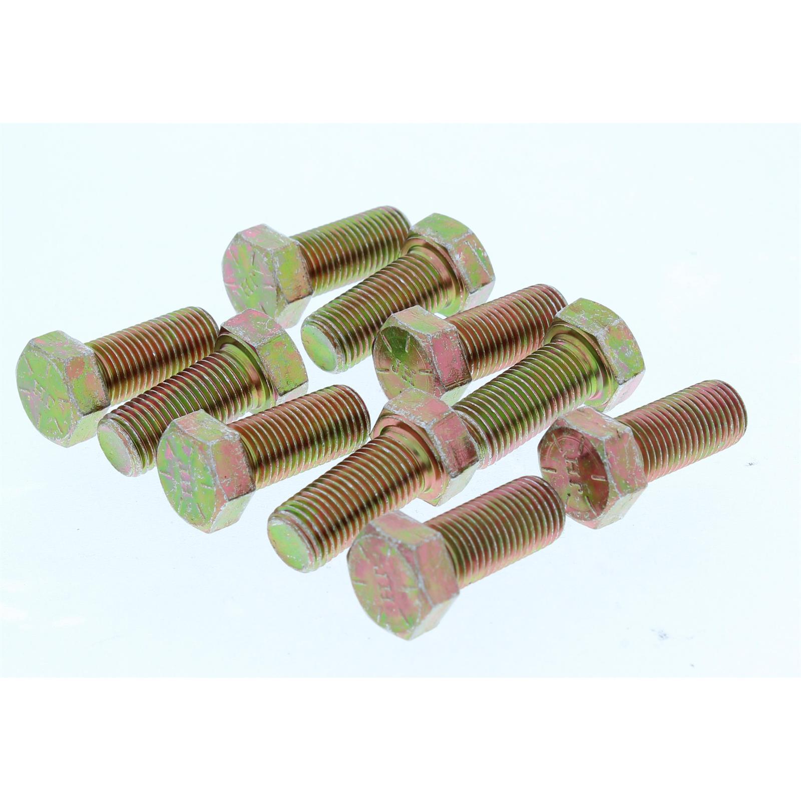 Ford 9 Inch Ring Gear Bolts, 7/1620 x 1 Inch, Hex, Set/10