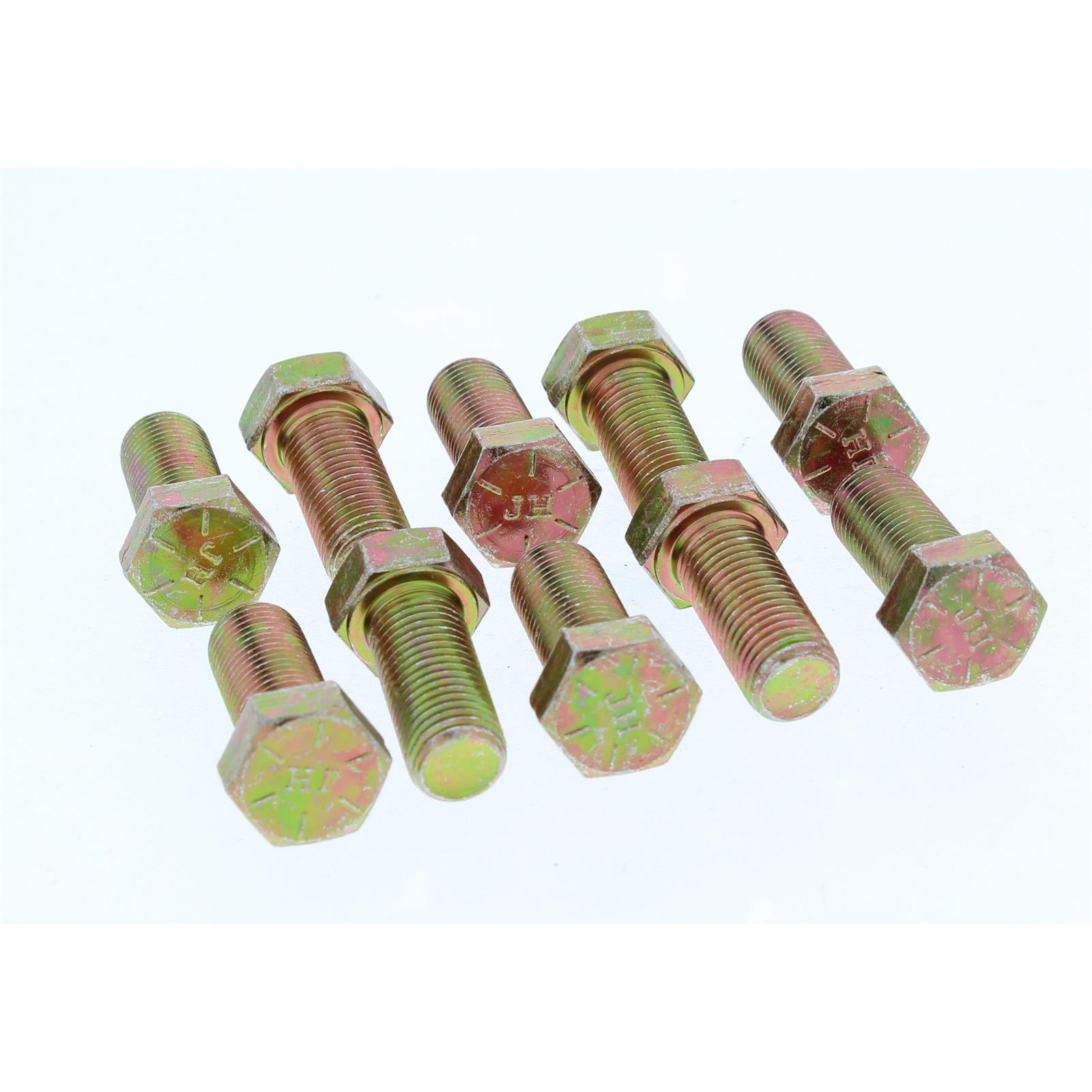 Ford 9 Inch Ring Gear Bolts, 7/1620 x 1 Inch, Hex, Set/10