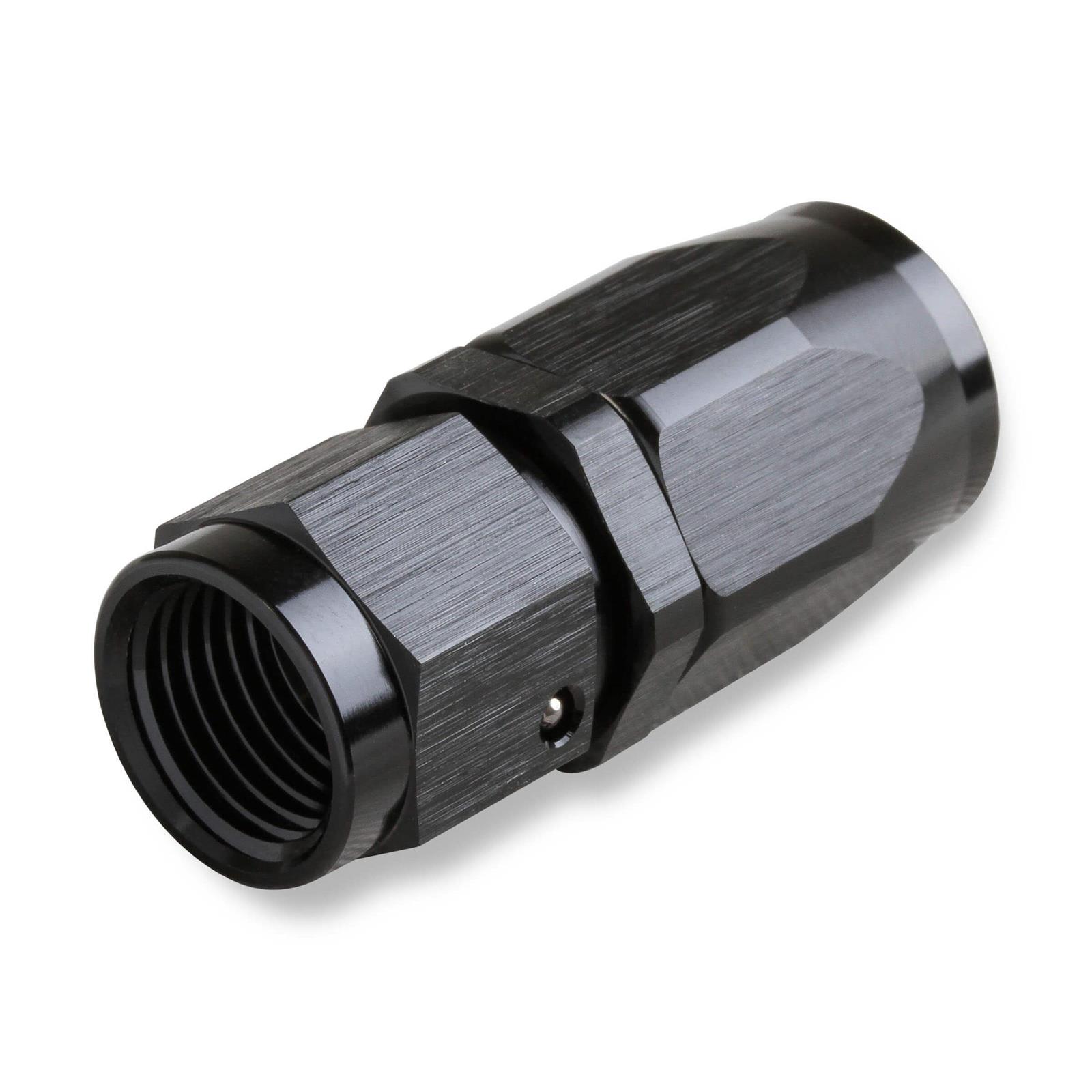 Mr Gasket 220106-BL -6 Straight Swivel Hose End, Black