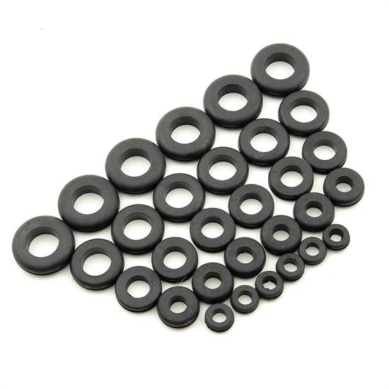 Mr Gasket 3706 Grommet Assortment, Rubber, Package of 30