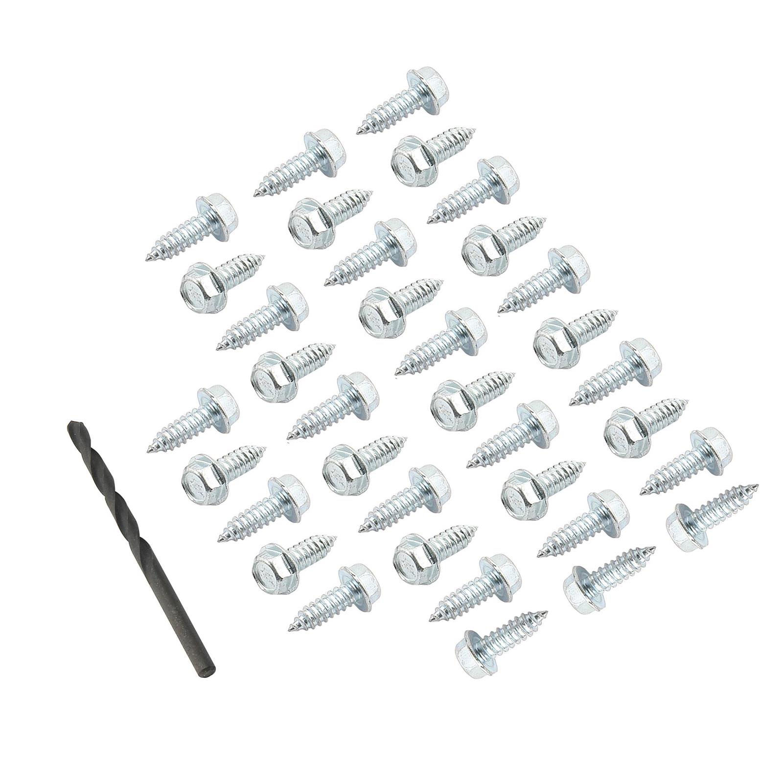 Mr. Gasket MRG4318 0.25 x 0.75 in. Long Wheel Rim Screw with 0.375 in. Hex Head Self Tapping Drill Bit, Cadmium, Set of 35