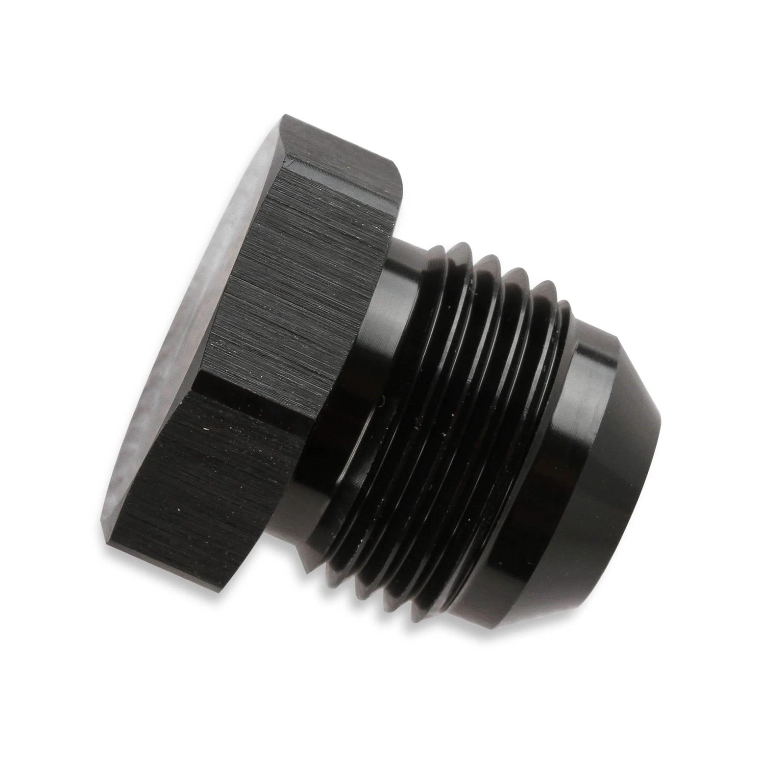 8AN Male AN8 Flare Plug Fitting Aluminum Black AN Plug