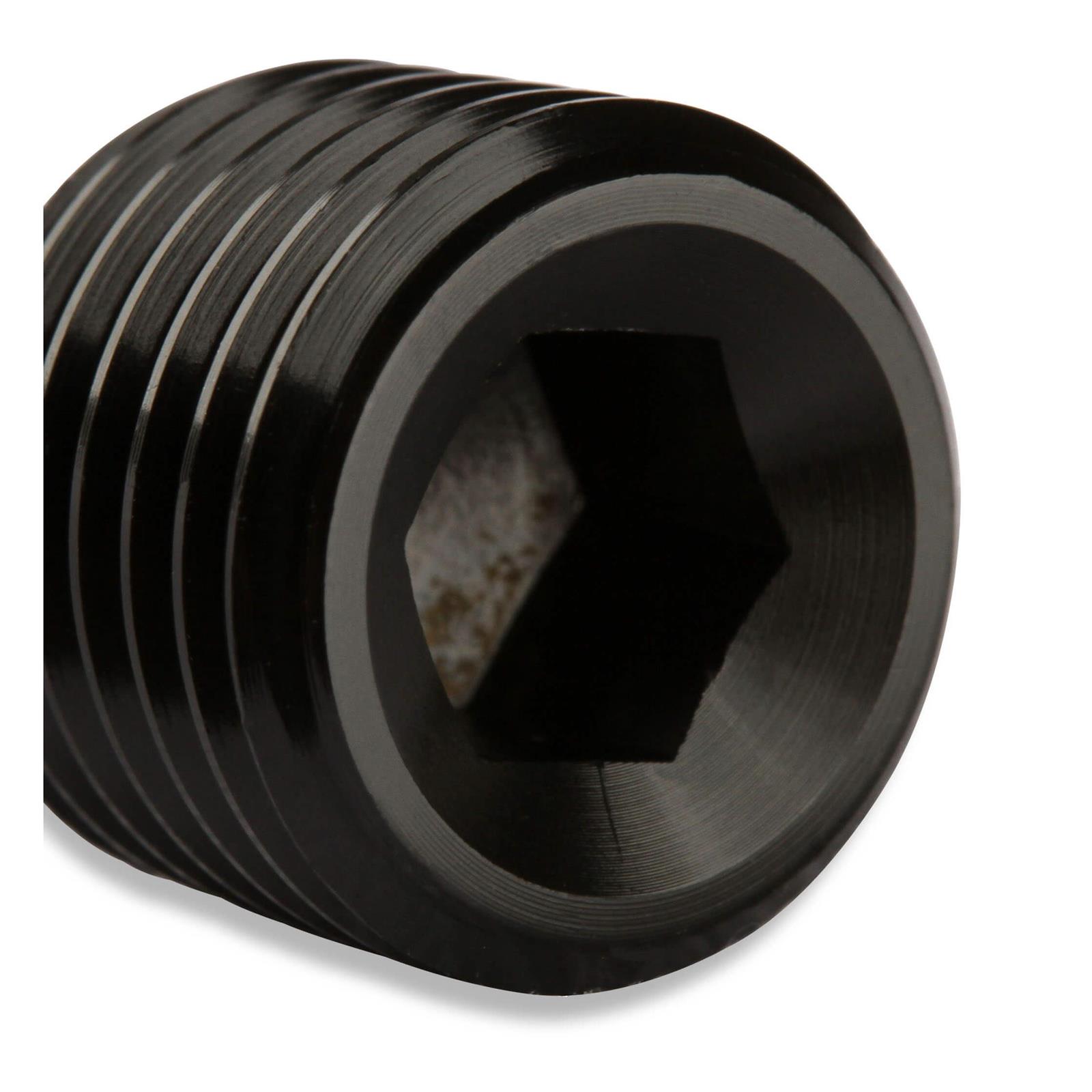 Mr Gasket 493204BL 3/8 Inch NPT Plugs, Black, Pair