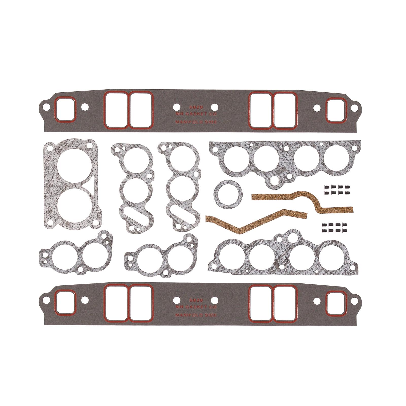 Mr Gasket 5851 UltraSeal Intake Gaskets Set, SBC 305/350