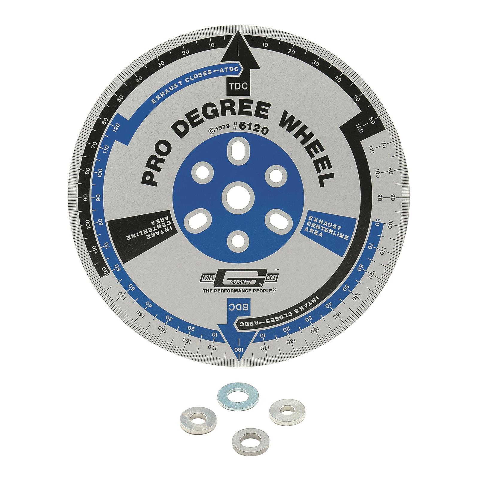 Mr Gasket 6120MRG Pro Degree Wheel, White, 11 Inch