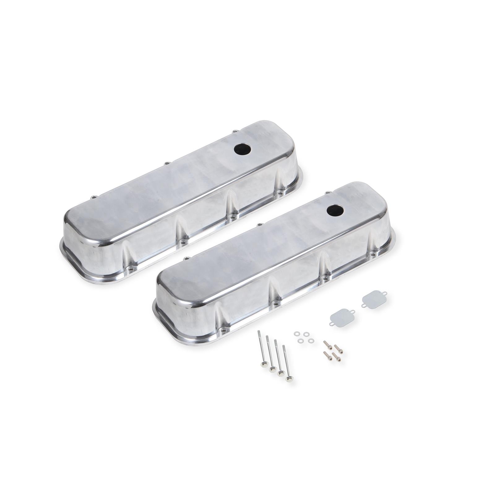GRINDLODGE × boableatherworks ガス管カバー 新品 Mr Gasket 6858G Aluminum Tall Valve Covers, 396-454 BBC
