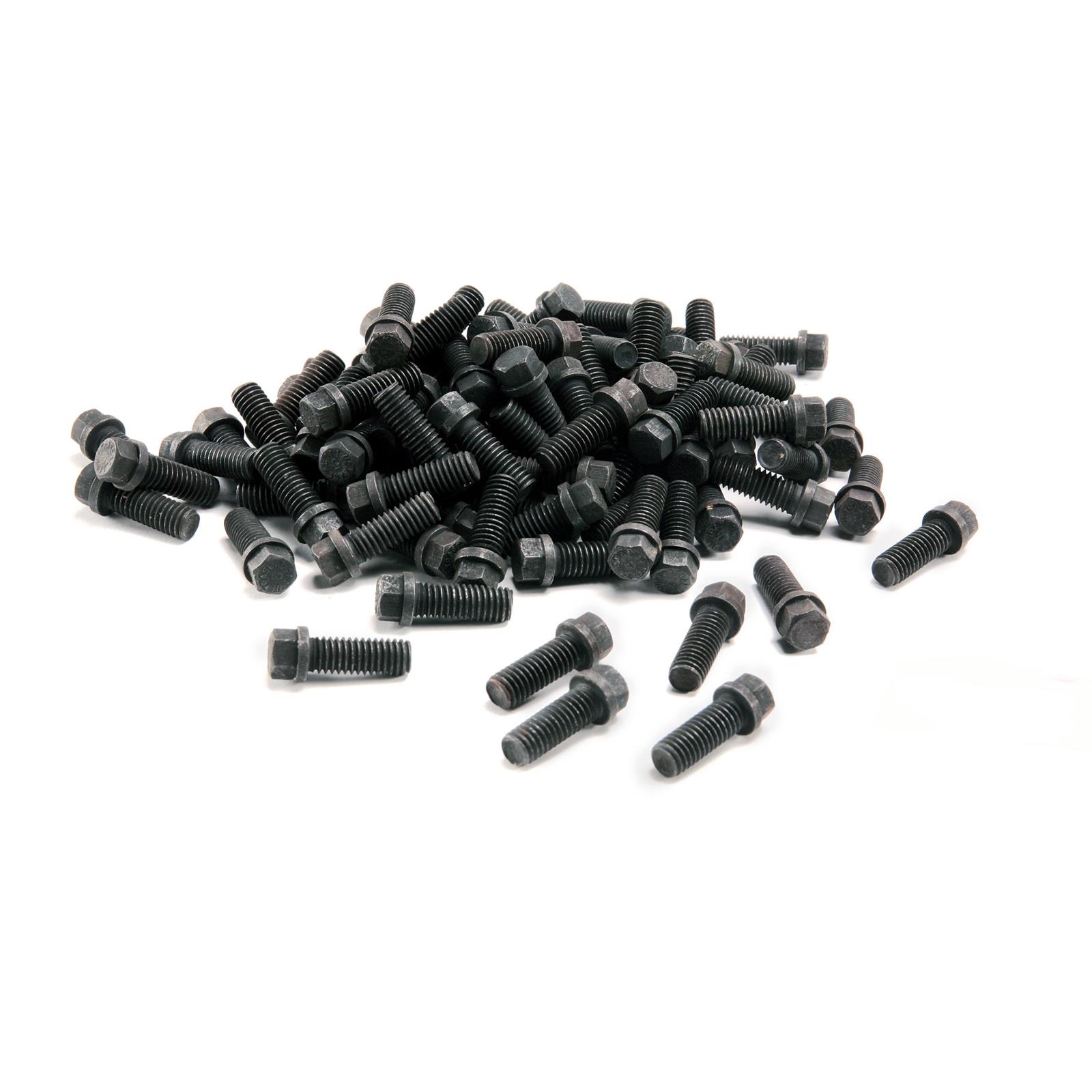 Mr. Gasket MRG917A 0.375-16 x 1 in. Thread Hex Steel Header Bolt, Black Oxide - Set of 100