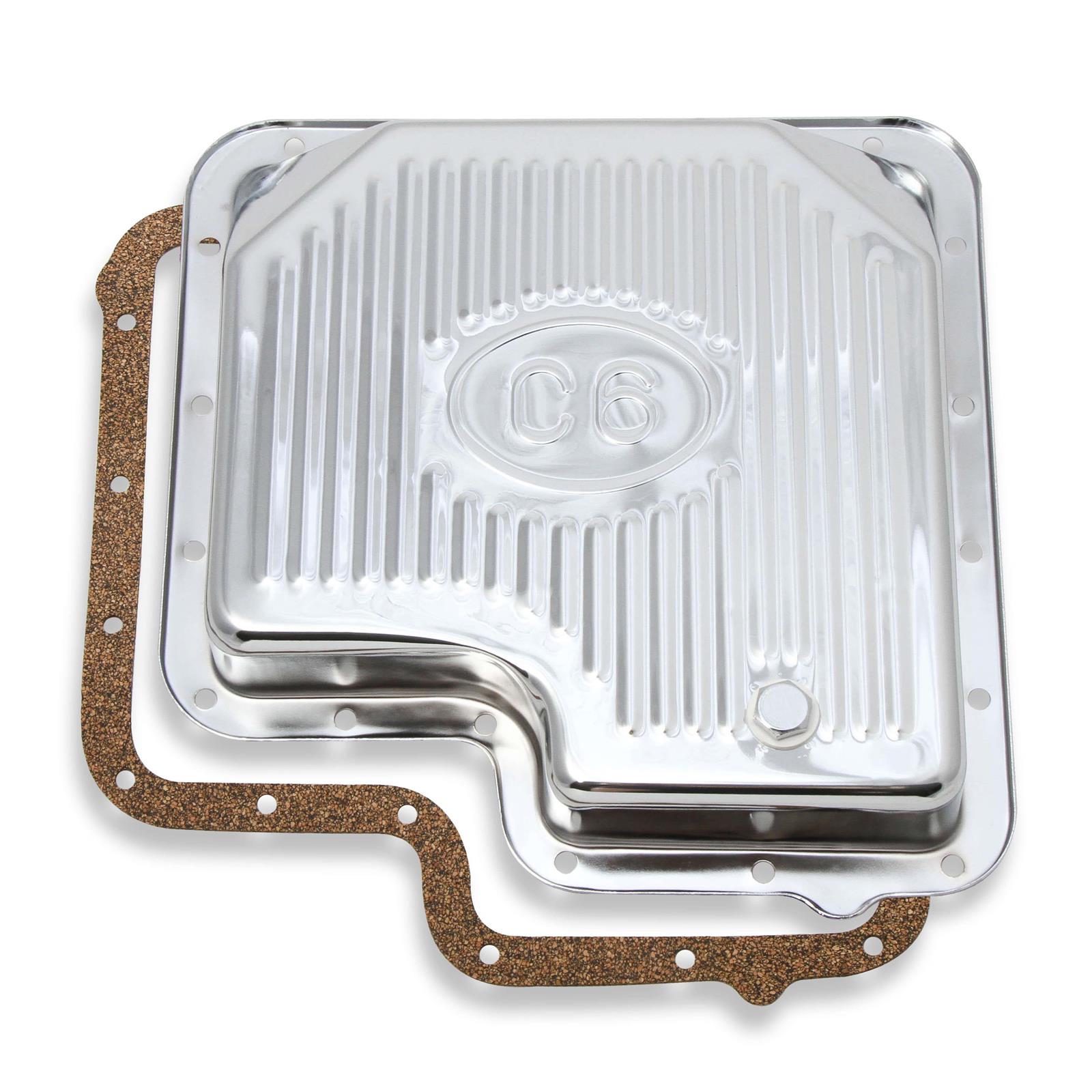 Mr Gasket 9756CMRG Transmission Oil Pan, Ford C6, Chrome
