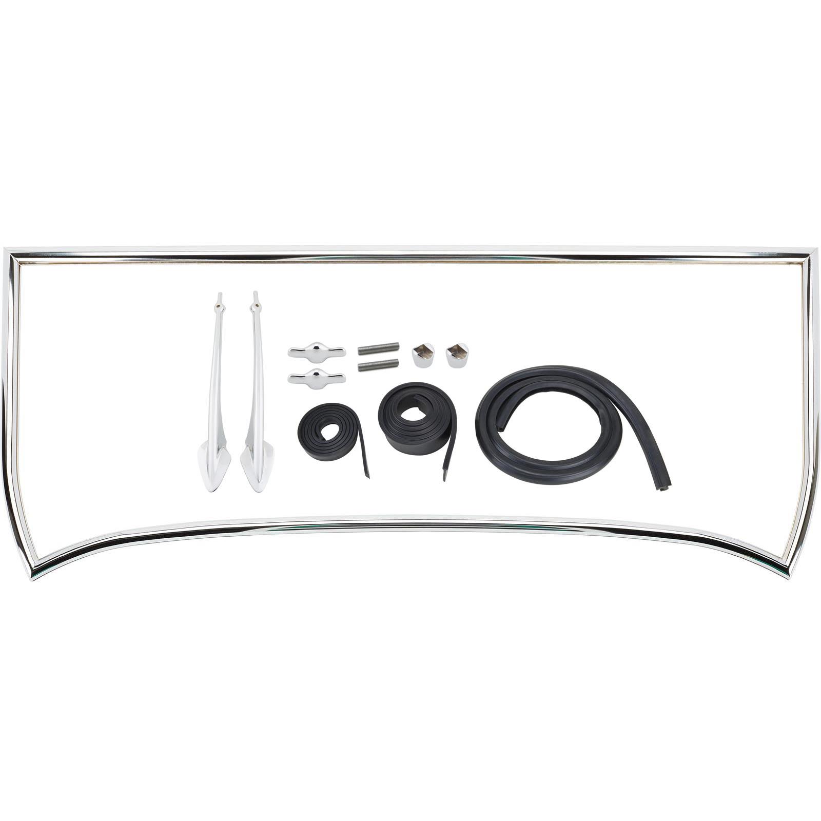 1926-1927 Ford Model T Chopped Windshield Frame Kit, Chrome