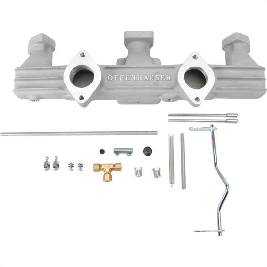 Offenhauser 2691 Dual Carburetor Aluminum Intake Manifold