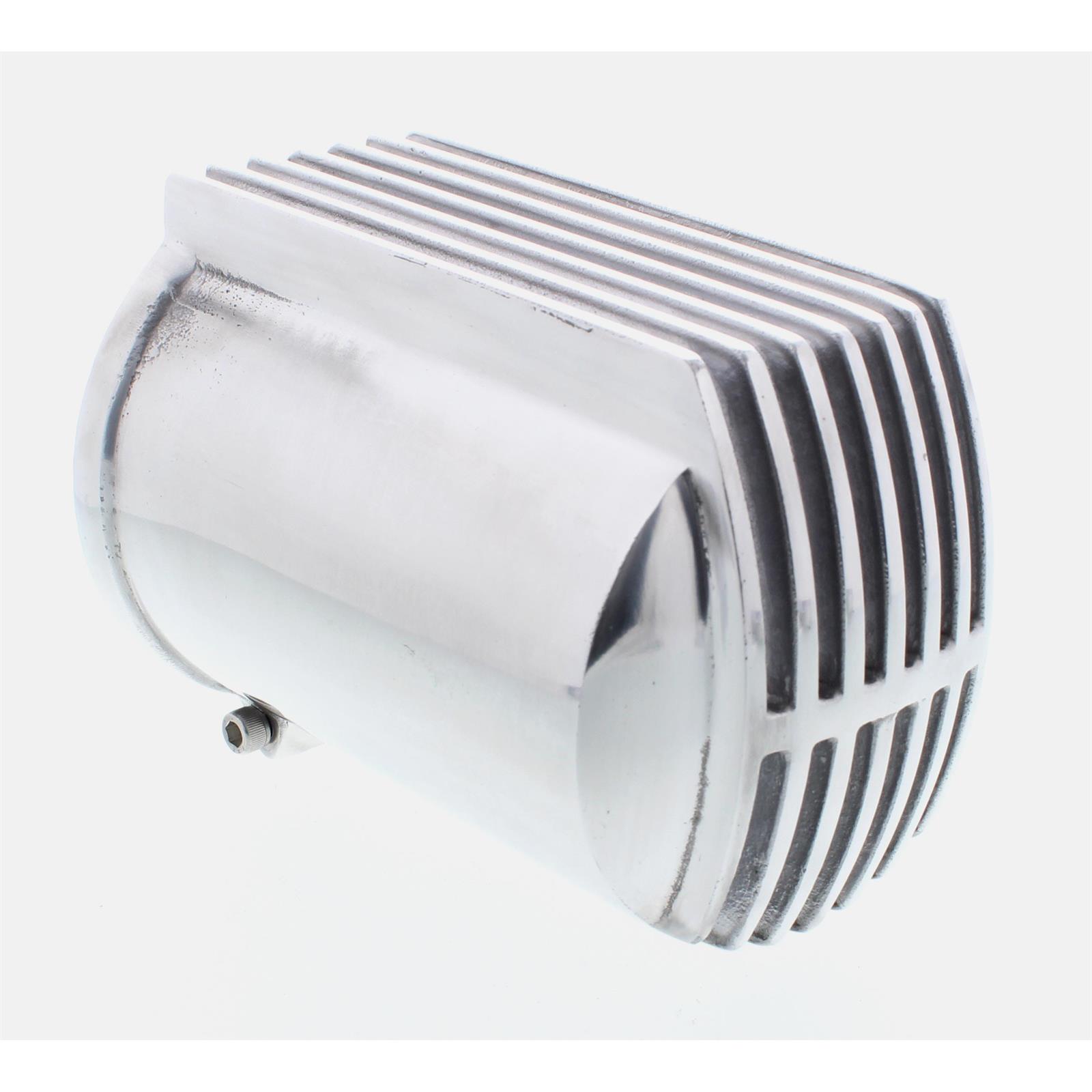 Offenhauser Finned Oil Filter Cover, Polished Aluminum