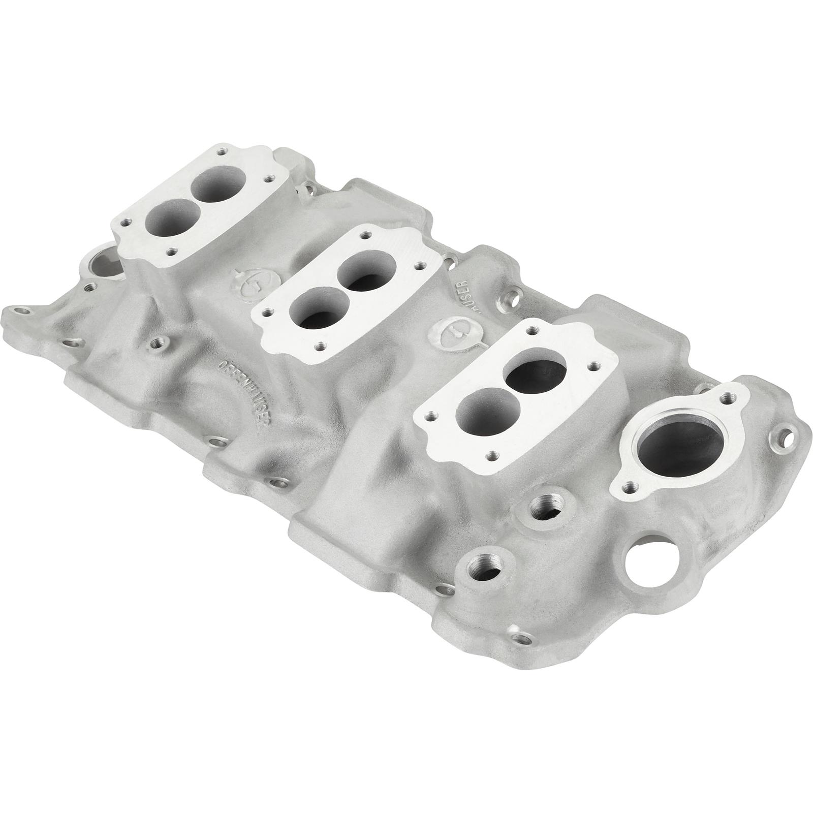 Offenhauser 1957-1962 Chevy Triple Aluminum Intake Manifold, Dual Plane ...