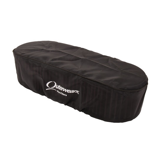 Outerwares 18" Pre-Air Intake Filter With CBM Logo – Black Cylinder Slip-On (OTW-10-2646-01-CBM)