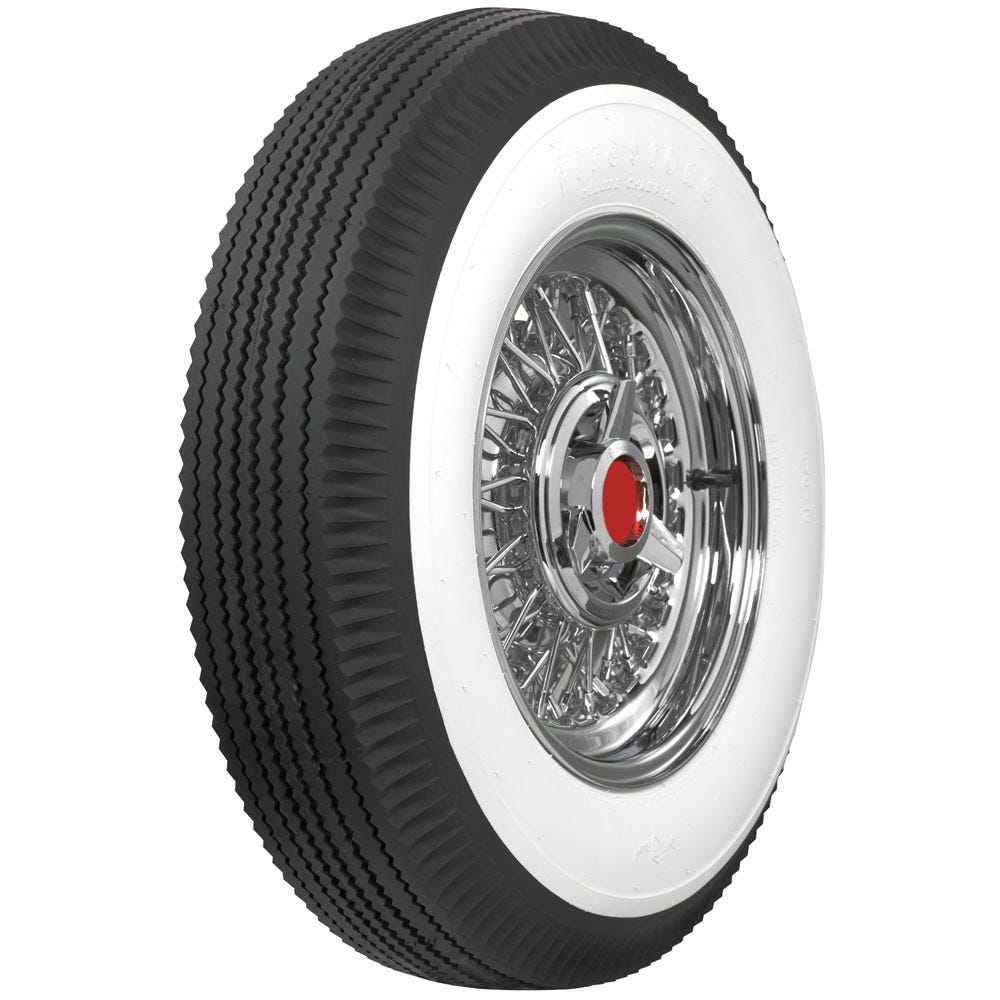 Coker Tire 568820 Firestone 3-1/4 Inch Whitewall, 670-15