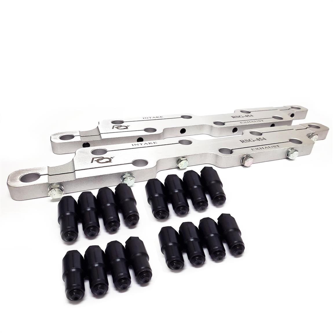 PRW Industries 1545400 Billet Aluminum Stud Girdle Kit for Big Block Chevy, Blue Anodize - 0.43-20 in. Thread Studs