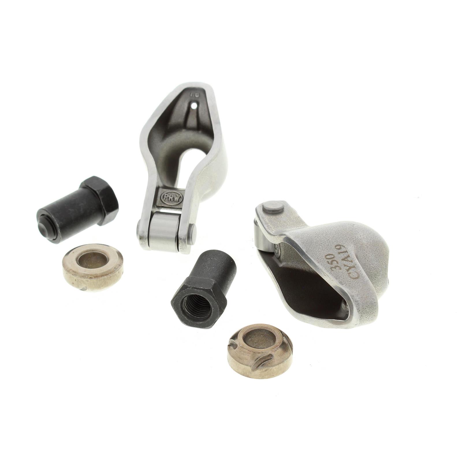 SBC Sportsman Steel Roller Tip Rocker Arms, Split Ratio, 3/8 Stud