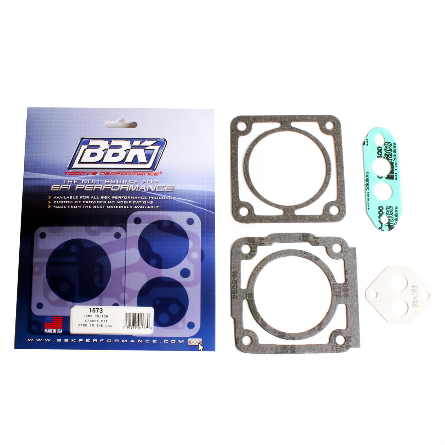 BBK 1573 Throttle Body Gasket Kit, 19861993 Mustang 5.0