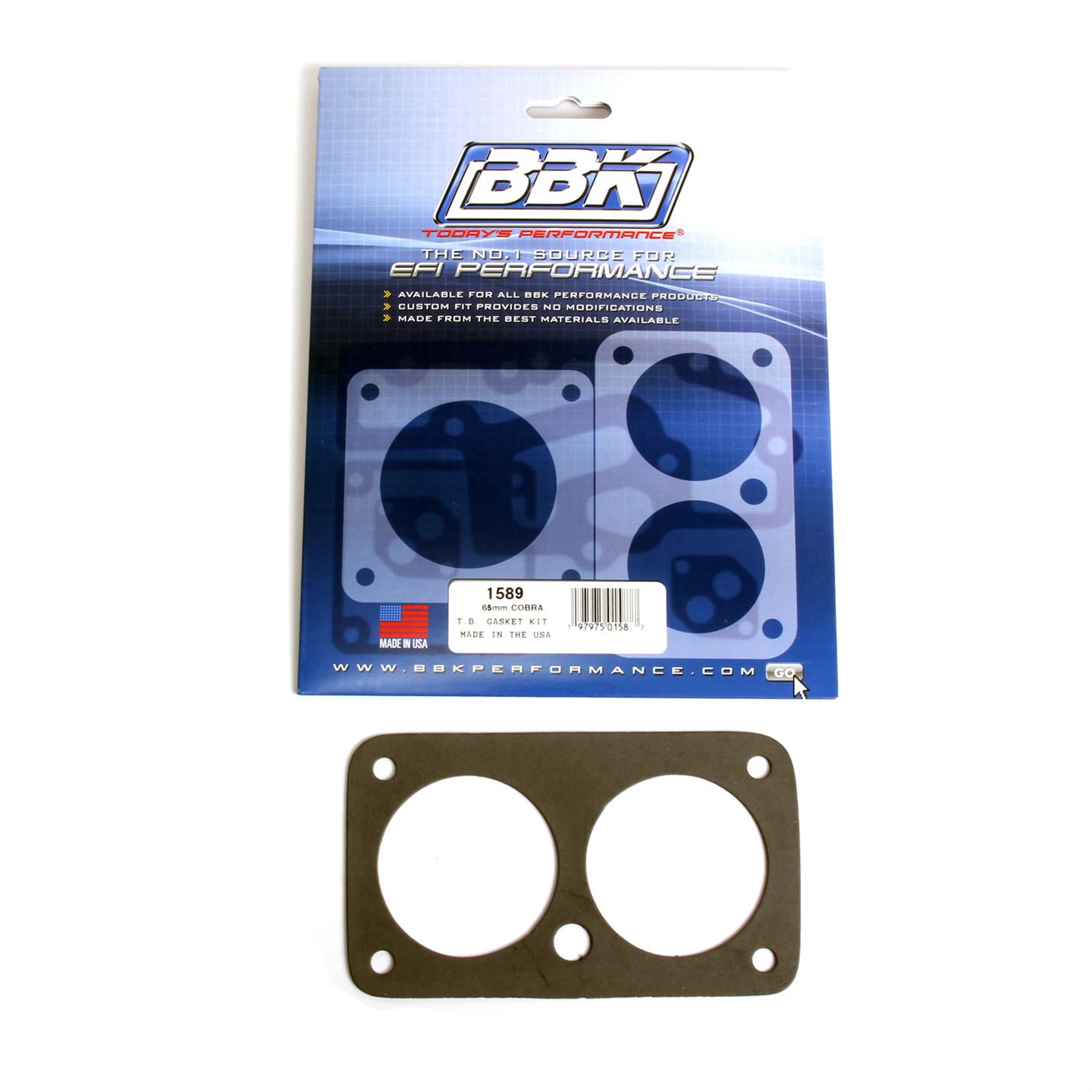 BBK 1589 Throttle Body Gasket Kit 65MM, 19962004 Mustang 4.6