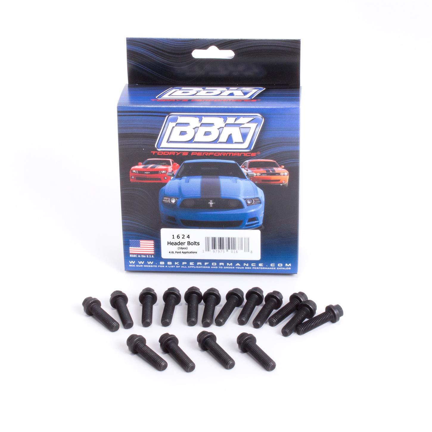 BBK 1624 Exhaust Header Bolt Kit- Ford 4.6 - M8X1.25X30Mm- 16pc