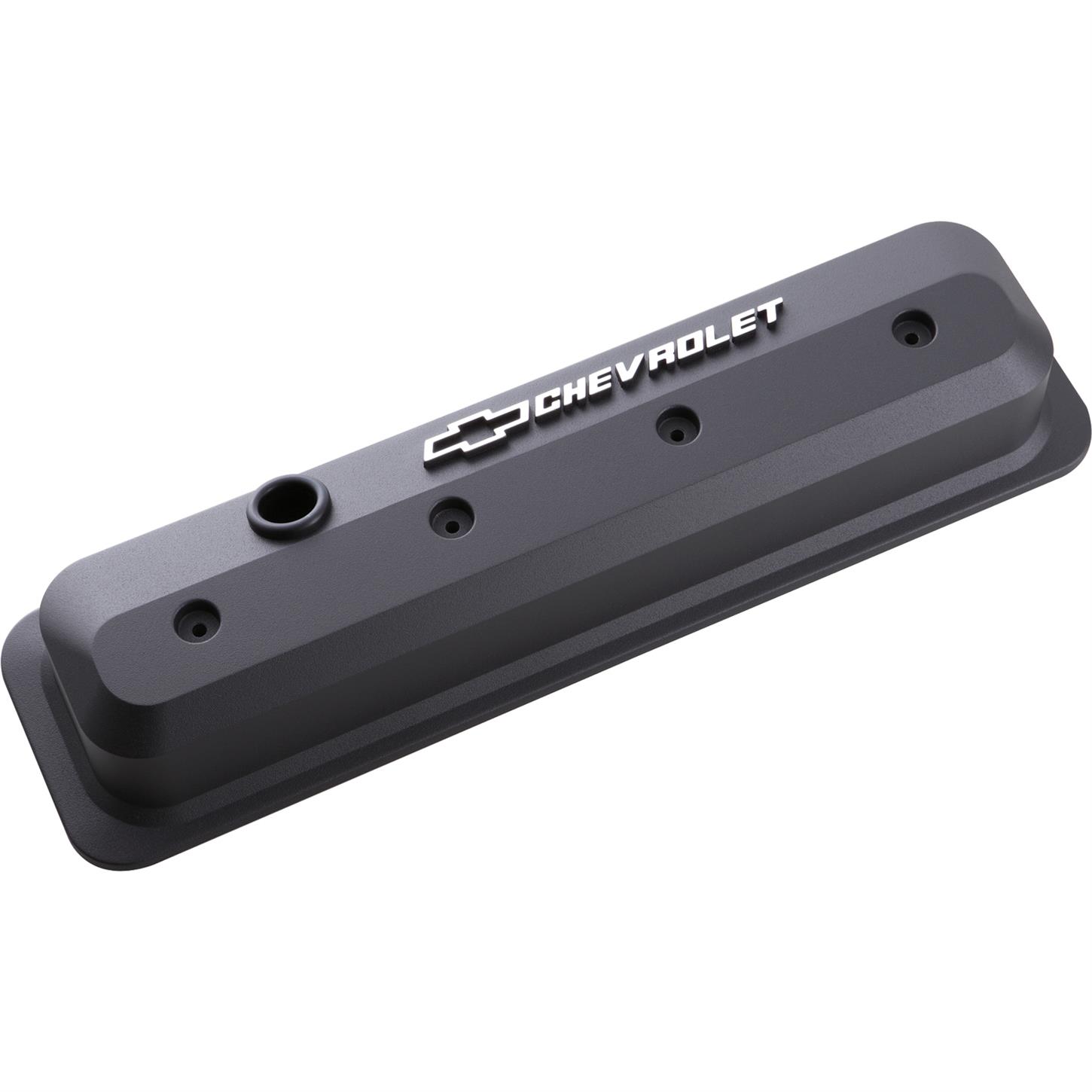 Proform 141-840 Slant-Edge Valve Cover Black Crinkle; Milled Logo