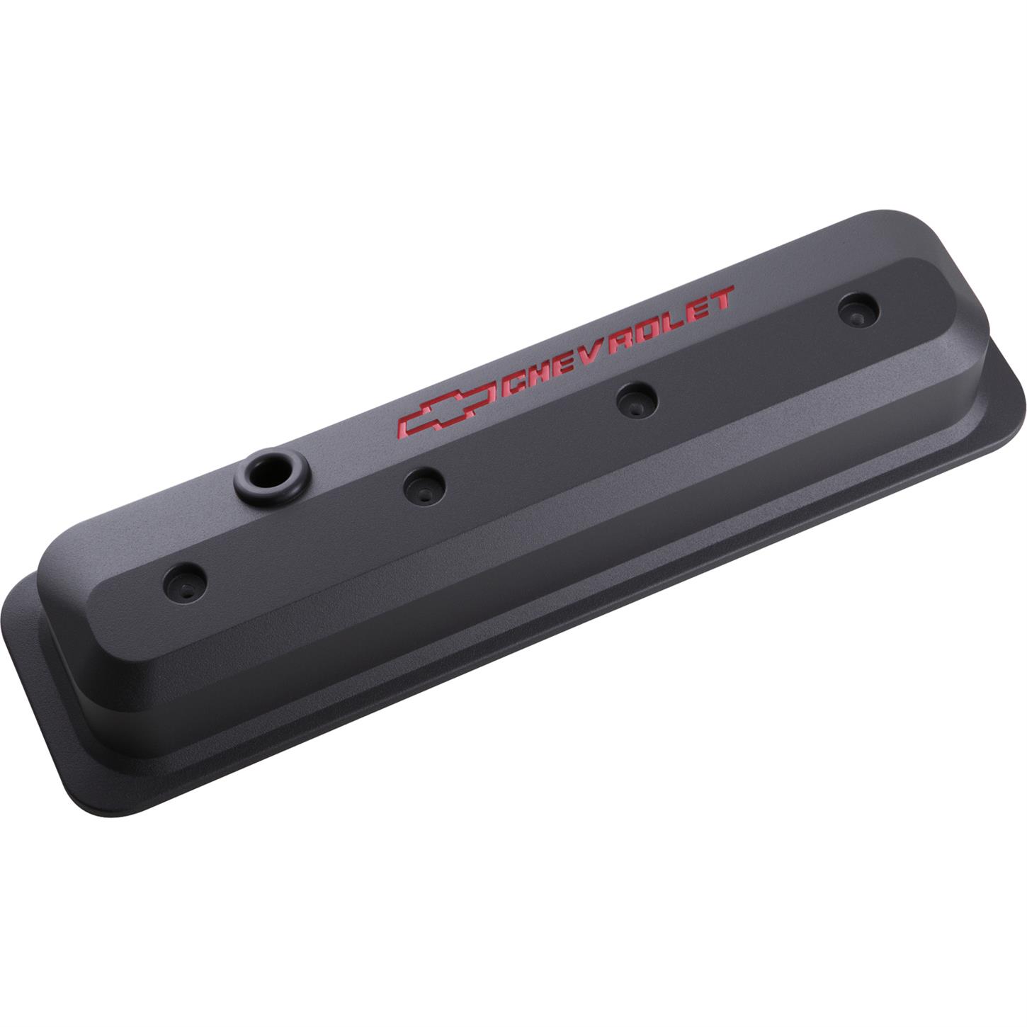 Proform 141-845 Chevrolet Valve Covers Black Crinkle; Red Logos