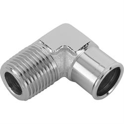 Chrome 90 Degree Heater Hose Fitting, 3/4 Inch Hose