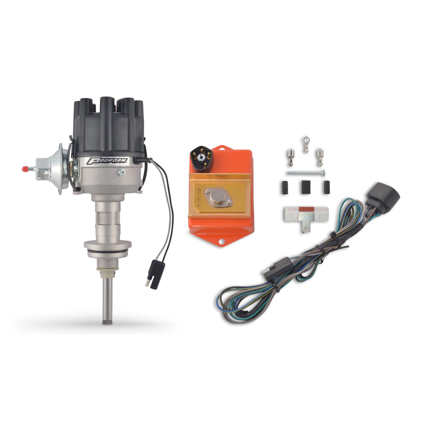 Proform 66995 Chrysler Distributor Conversion Kit; Black Cap