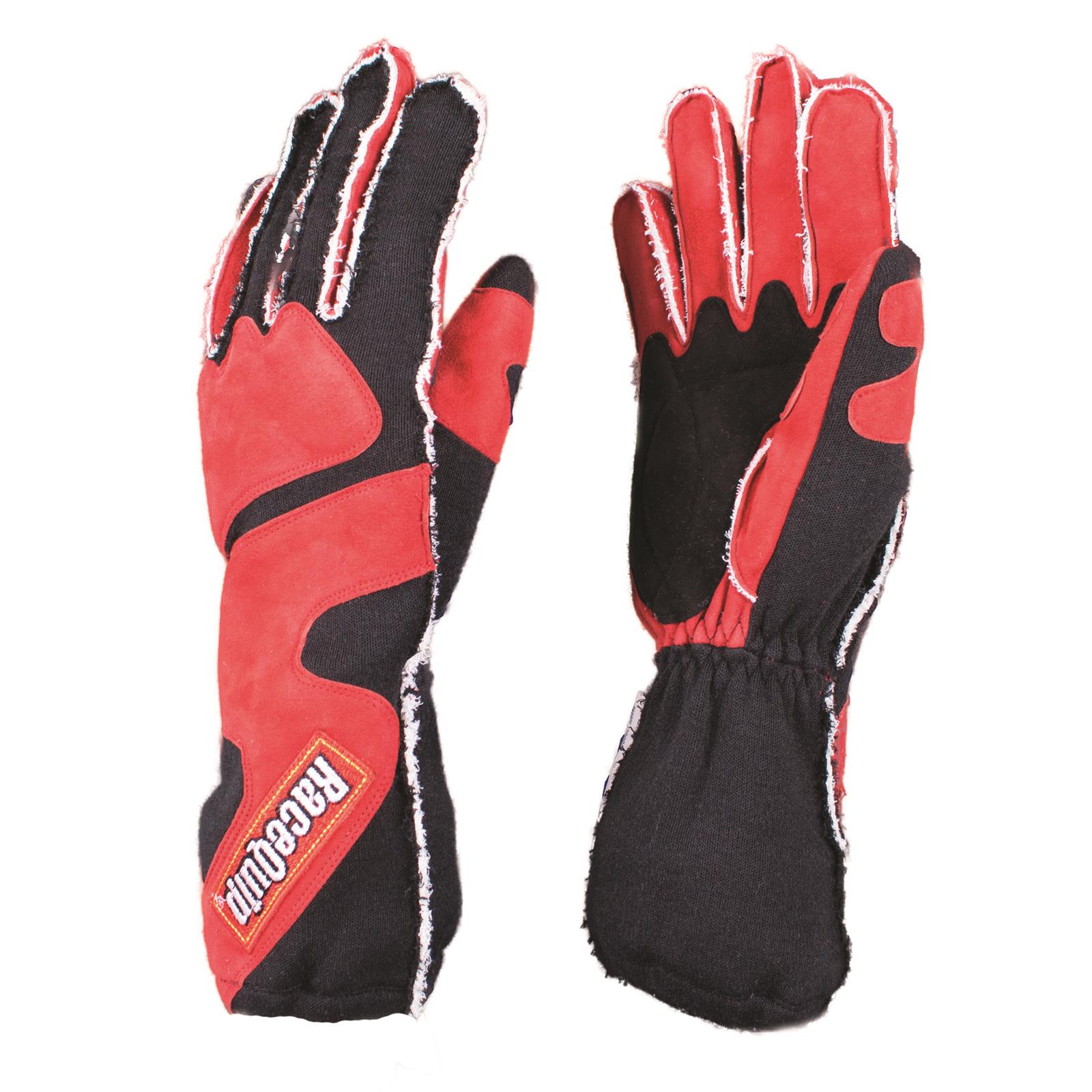 RaceQuip 356106RQP 356 Series Outseam Race Gloves Red XLarge