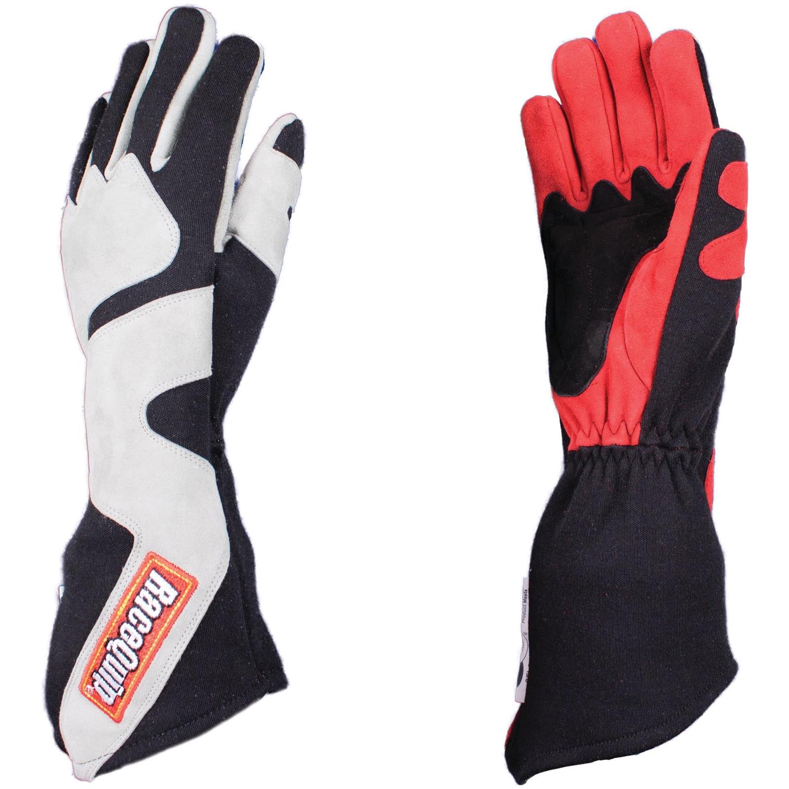 RaceQuip 358603RQP 358 Series Gauntlet Race Gloves, Gray, Medium