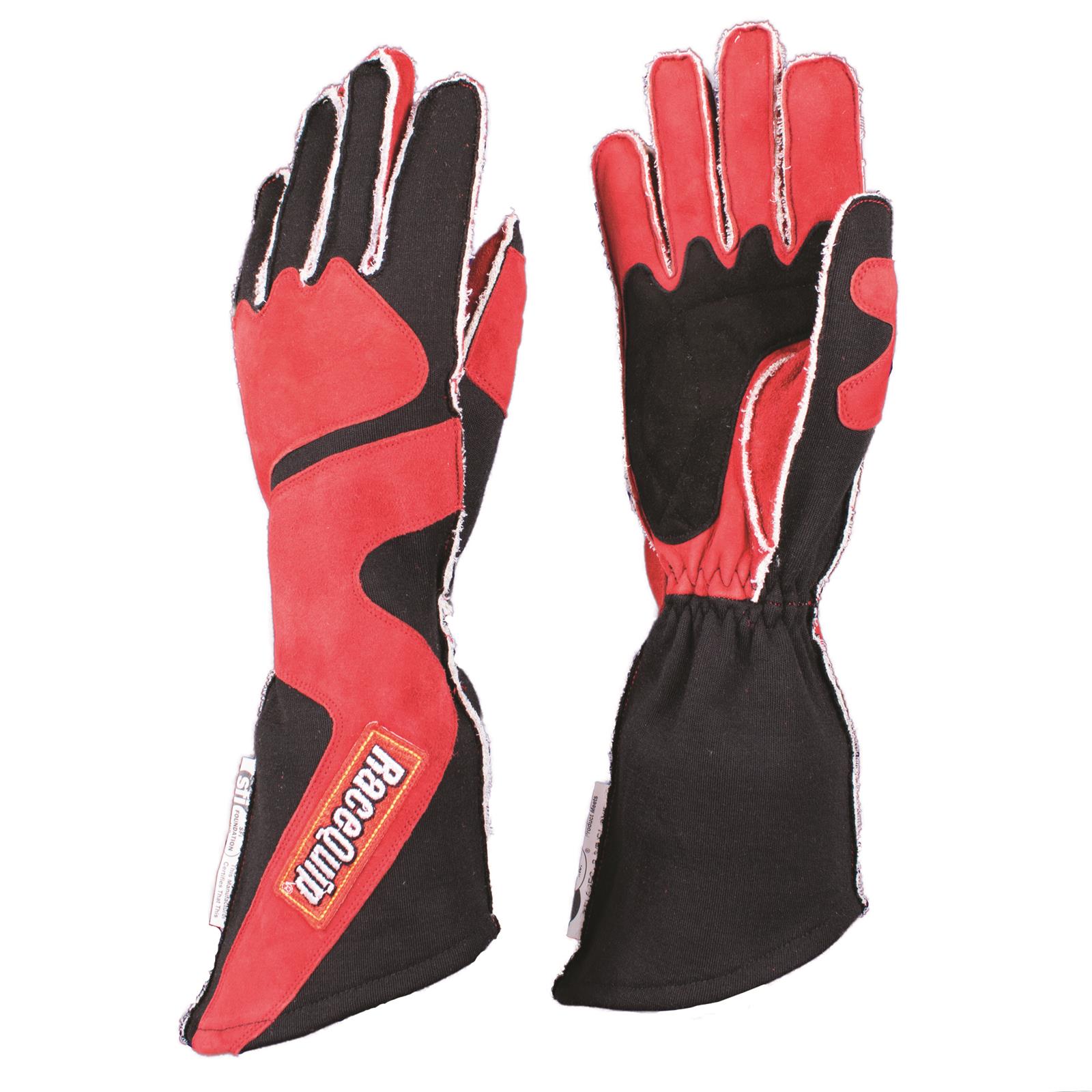 RaceQuip 359102RQP 359 Series Outseam Race Gloves Red Small