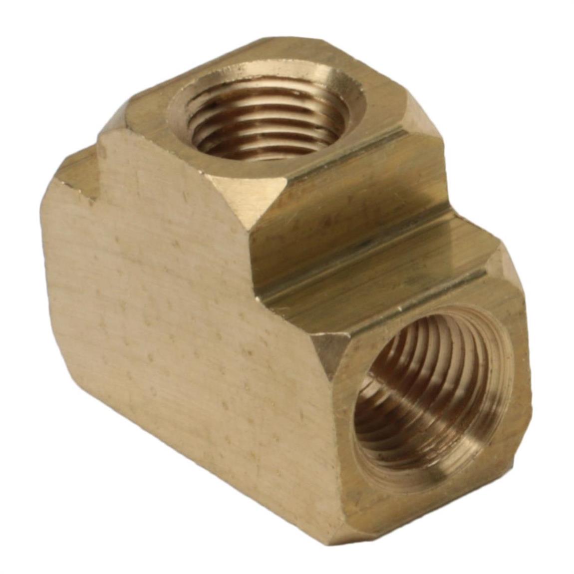 Brass 1/8 Inch NPT Tee Fitting