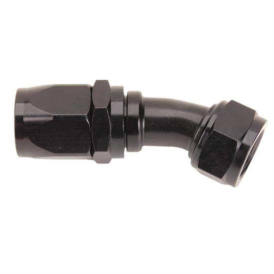 Fragola Race-Rite 30 Degree PTFE Hose End Fitting - 8 AN Hose To 8 AN Female Swivel, Black Aluminum