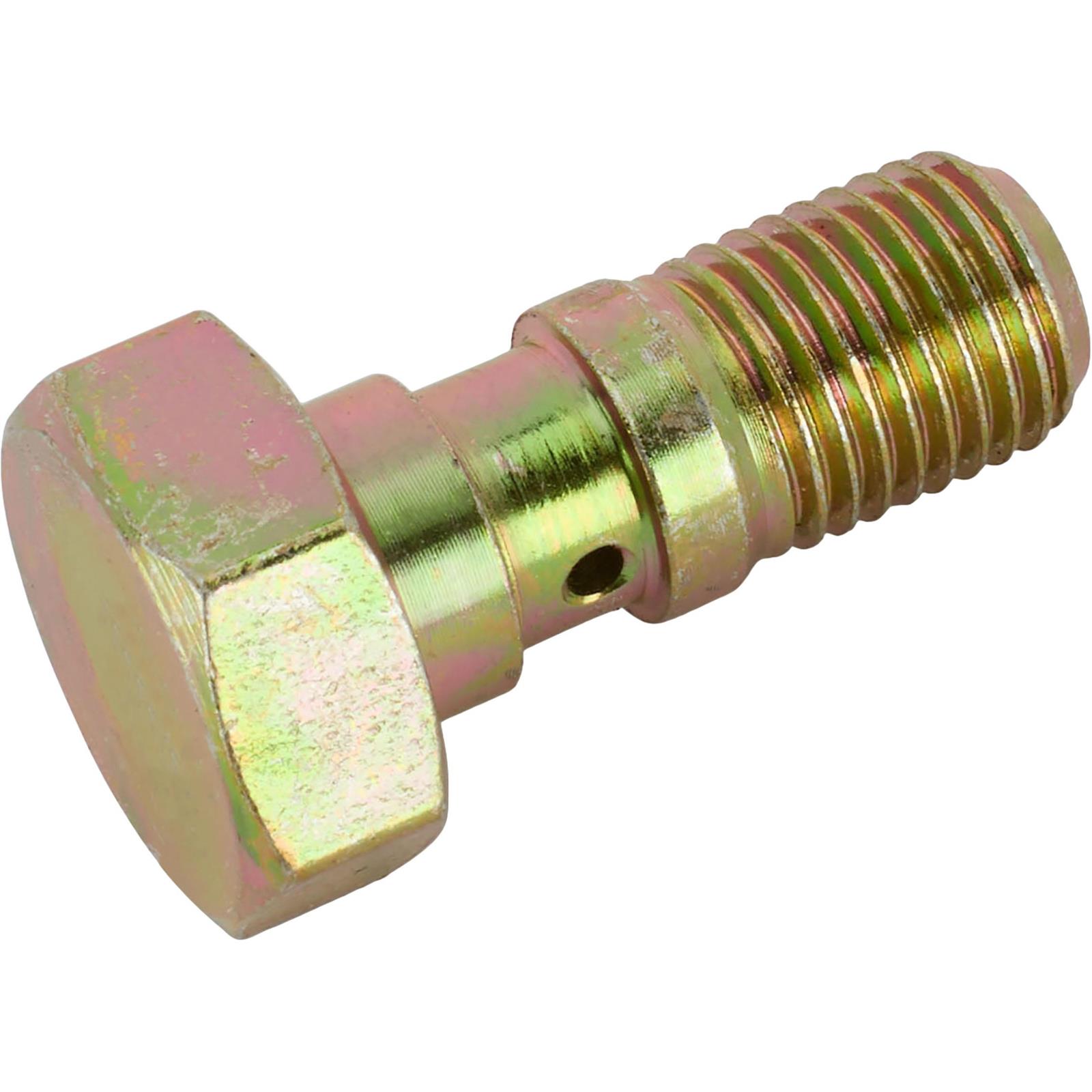 X AUTOHAUX Kit d'adaptateur de raccord de frein pour boulon banjo 3 an 3/8 x 24 filetage de ligne de frein Boulon banjo unique avec 4 rondelles en cuivre