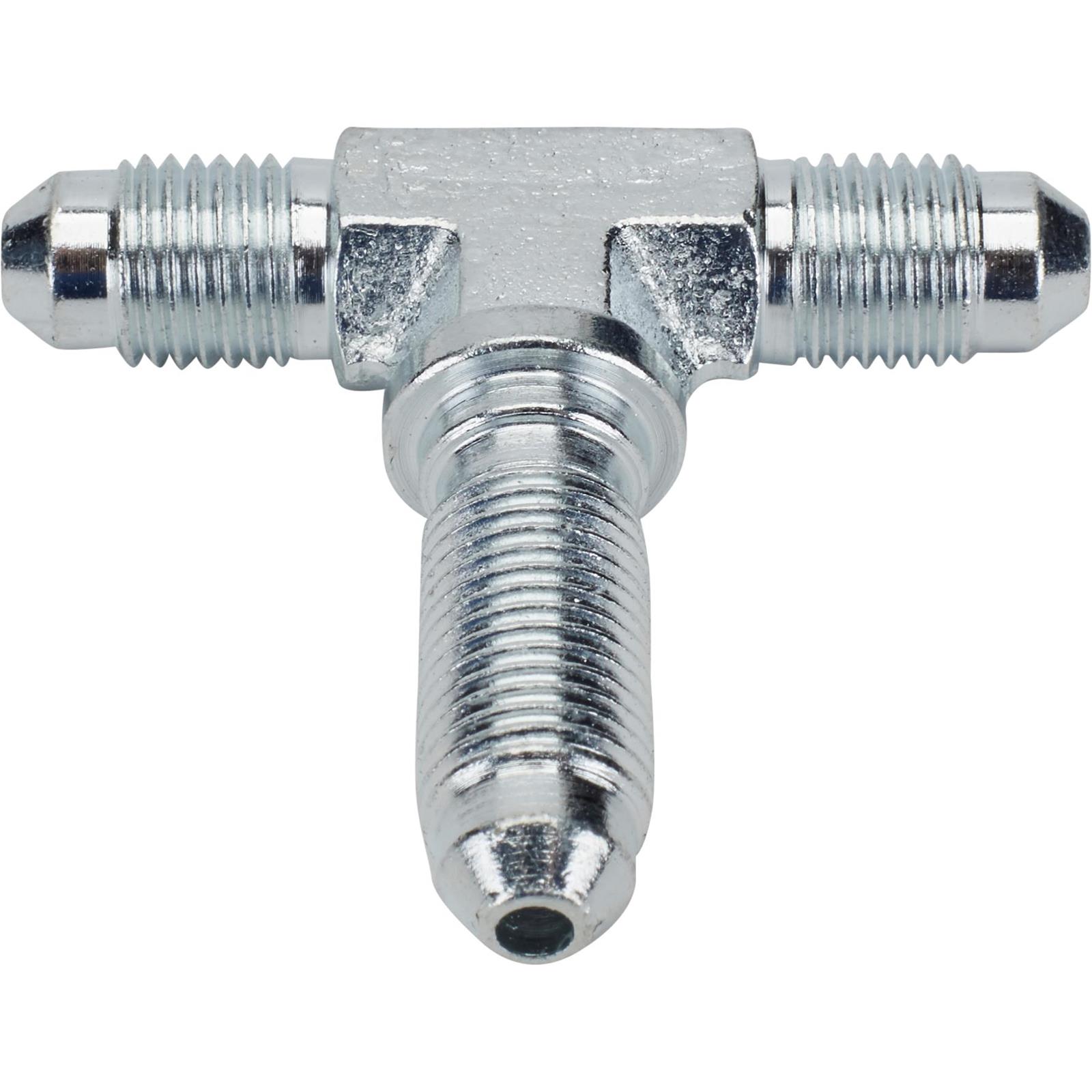 Steel 3 AN Straight Bulkhead Tee Adapter Brake Fitting