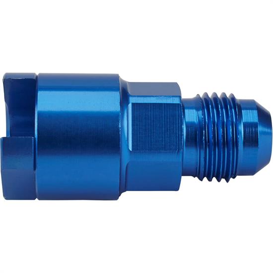 LS1/LT1 EFI Fuel Line Fitting, 6 AN Male to 3/8 Inch Female, Blue