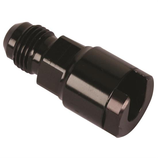 LS1/LT1 EFI Fuel Line Fitting, 6 AN Male to 3/8 Inch Female, Black