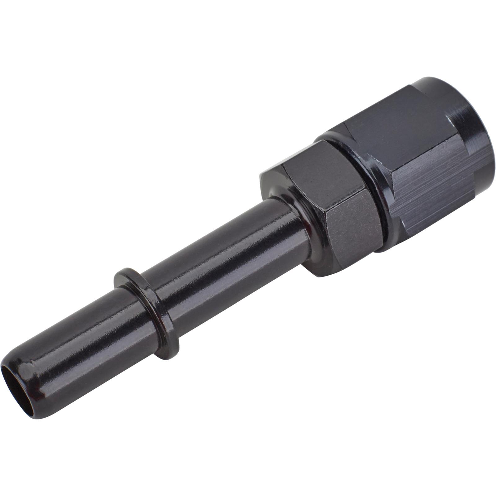 Fragola -6 AN Female To 3/8" Male EFI Quick Connect Fuel Fitting - Black Anodized Aluminum, Made In USA