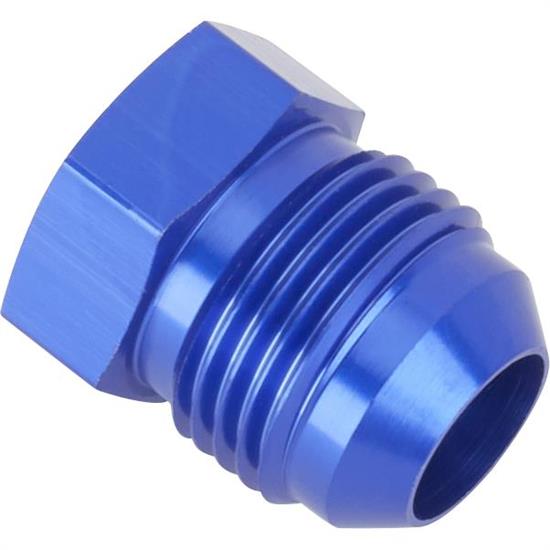 10AN Blue Anodized Aluminum Bolt-On Flare Nut Plug / Lock Fitting (AN-10) 3 thumbnail image