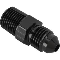 Black Straight -3 AN Flare to 1/8 Inch NPT Pipe Adapter Fitting