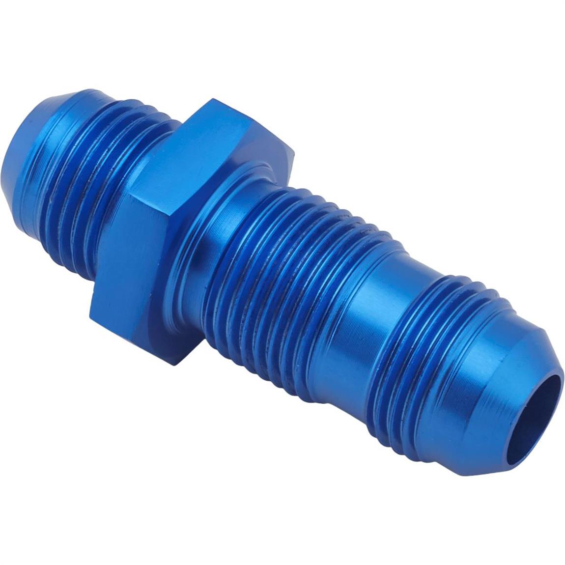 Vibrant -10AN Flare Straight Bulkhead Adapter Fitting - Aluminum