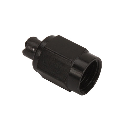 Aluminum Flare Fitting Cap, Black, 6 AN