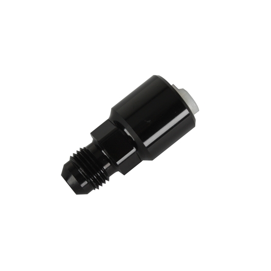 Russell LS1/LT1 Fuel Line Adapter Tube Fitting, AN6 to 5/16, Black