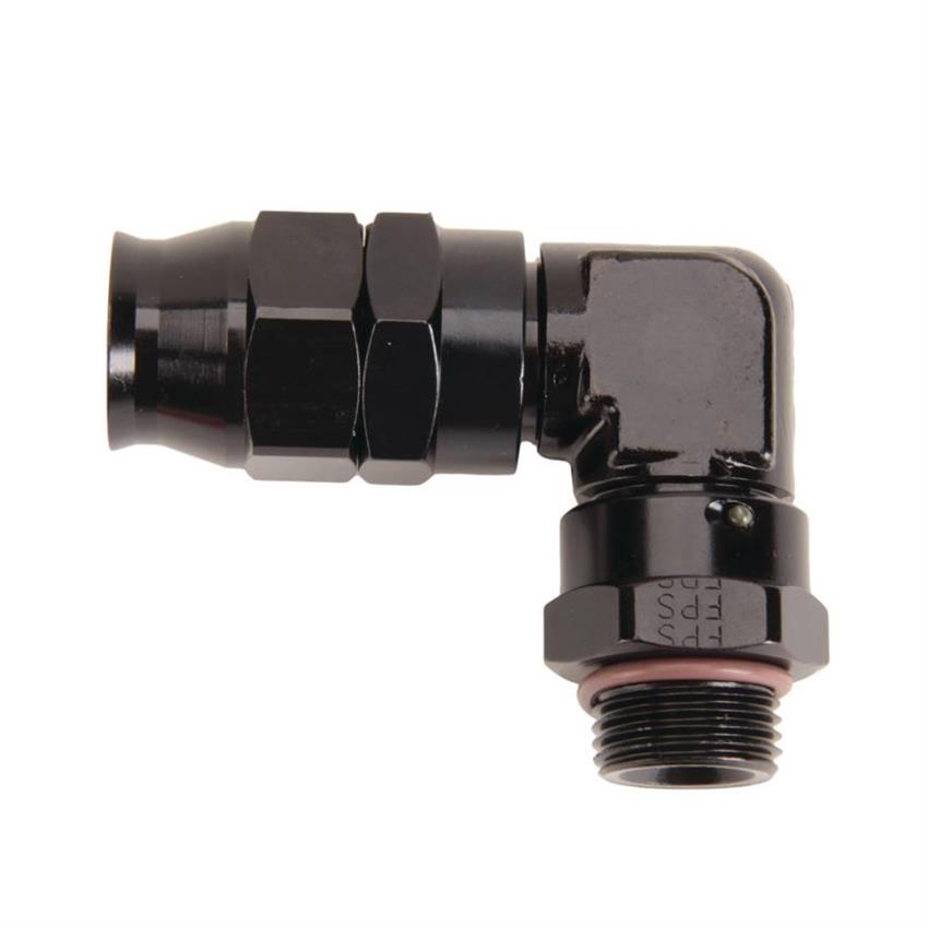 Fragola -6AN Real Street x 90 Degree Hose End Black For PTFE Hose main image 1