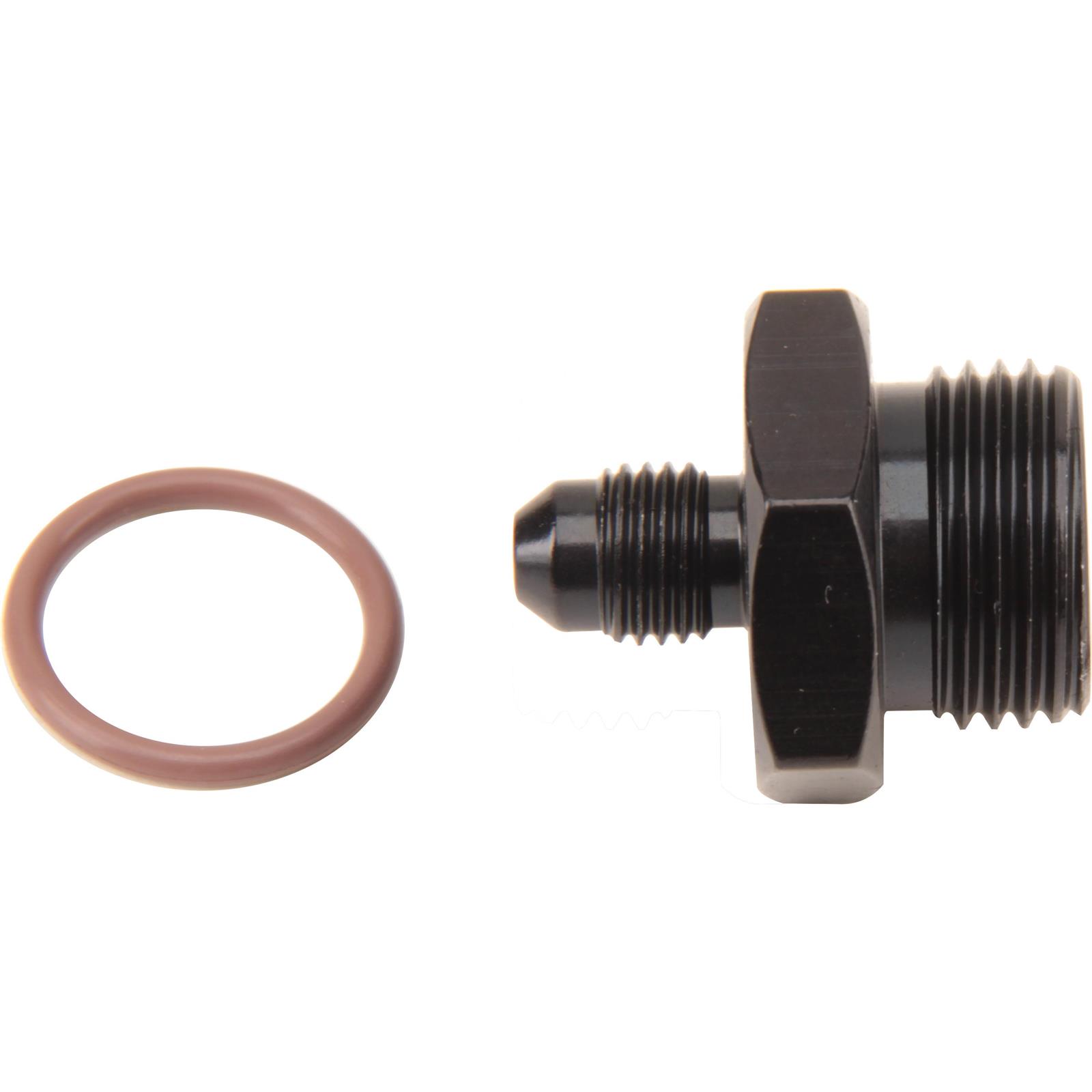 495112-BL -4 to -10 AN x 0.87-14 in. Radius O-Ring Fitting - Black