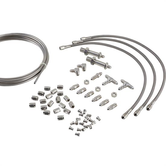 Stainless Steel 3 AN Brake Line Kit, 3Hose, 20 Ft. Tubing